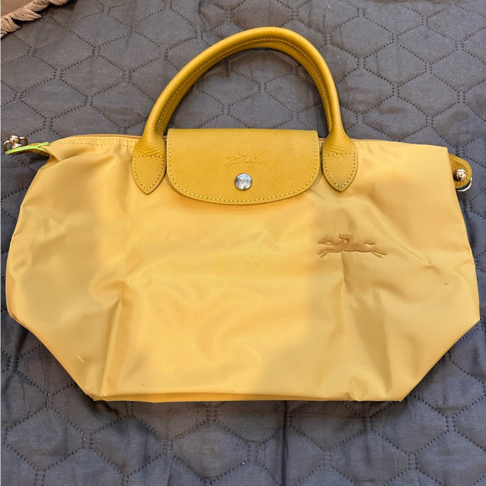 Longchamp Le Pliage Small Yellow Handbag